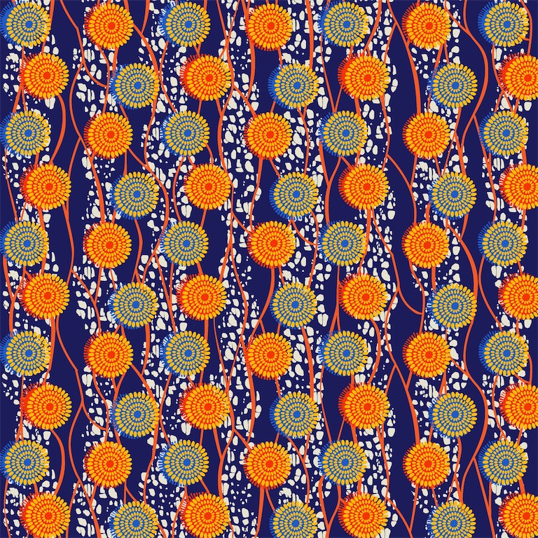 Pattern detail from Hybrid Mask (Nwantantay), 2023. Copyright Yinka Shonibare CBE RA. Courtesy of the artist and Stephen Friedman Gallery, London 