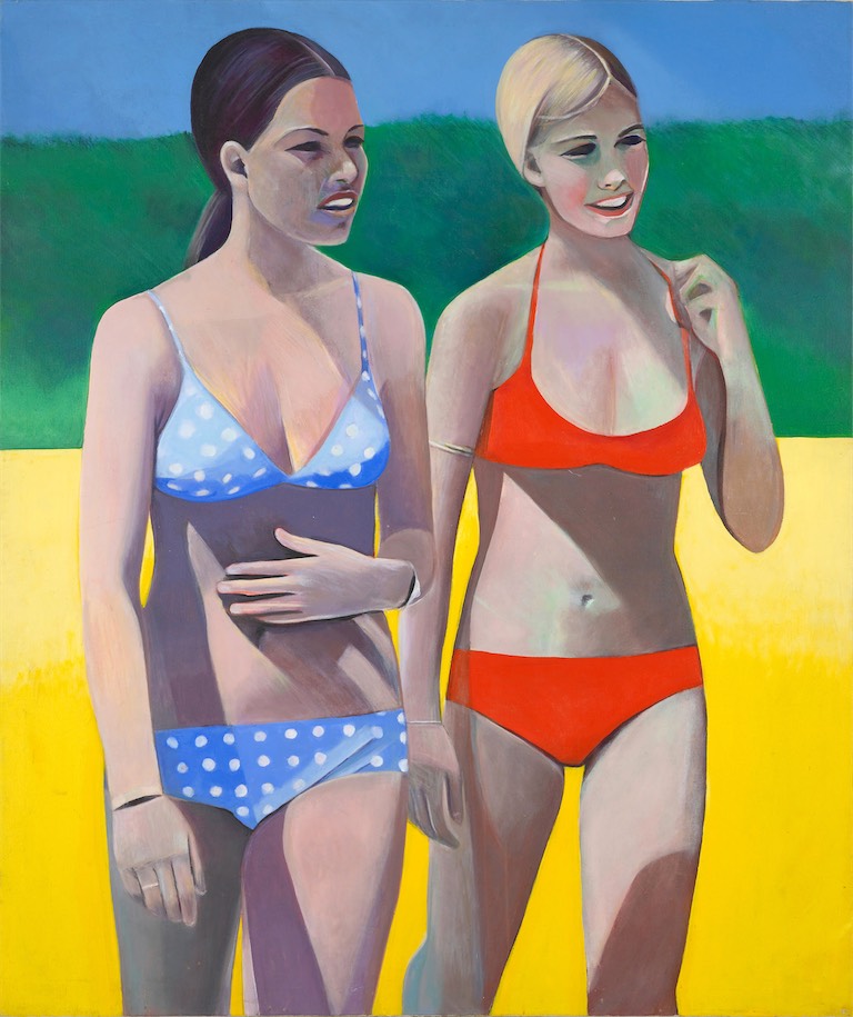 Sue Dunkley, 'Bikini Nudes', 1973, oil on canvas, 183 x 153 cm, 71 7/8 x 60 inches