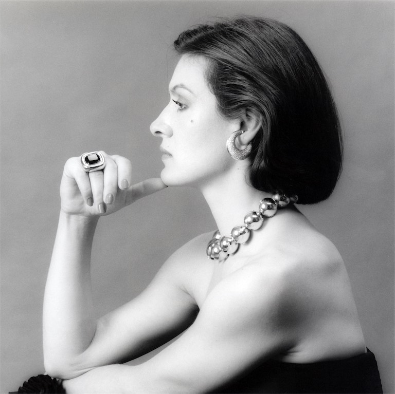 Robert Mapplethorpe / Paloma Picasso, 1980, Silver Gelatin, 20 x 16 in (50.8 x 40.6 cm), Edition 7/10. Courtesy: The Robert Mapplethorpe Foundation, New York, and Alison Jacques, London © Robert Mapplethorpe Foundation. Used by permission