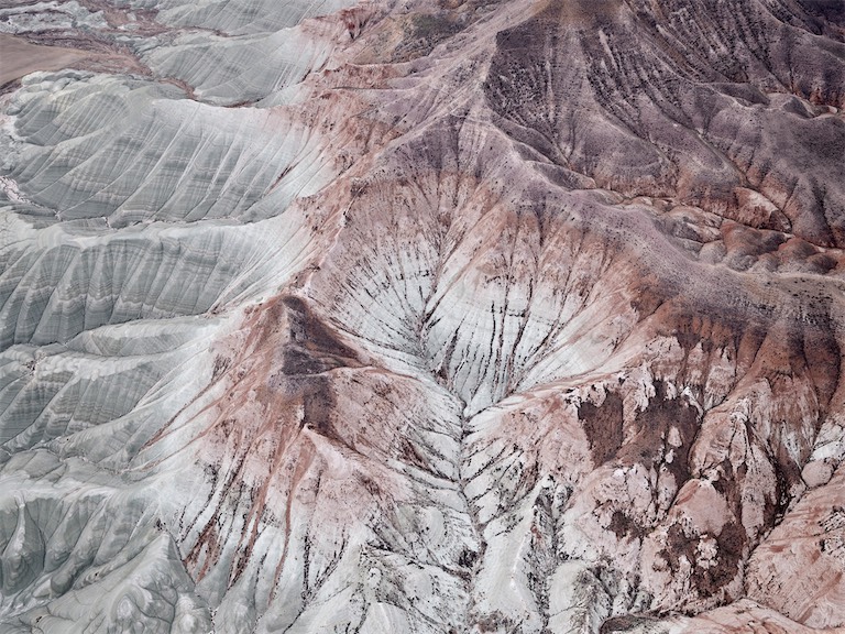 Edward Burtynsky, Erosion #3, Nallıhan, Ankara of Province, Türkiye, 2022, Archival Pigment Print, 121.9 x 162.6 cm, (c) Edward Burtynsky, Courtesy of Flowers Gallery