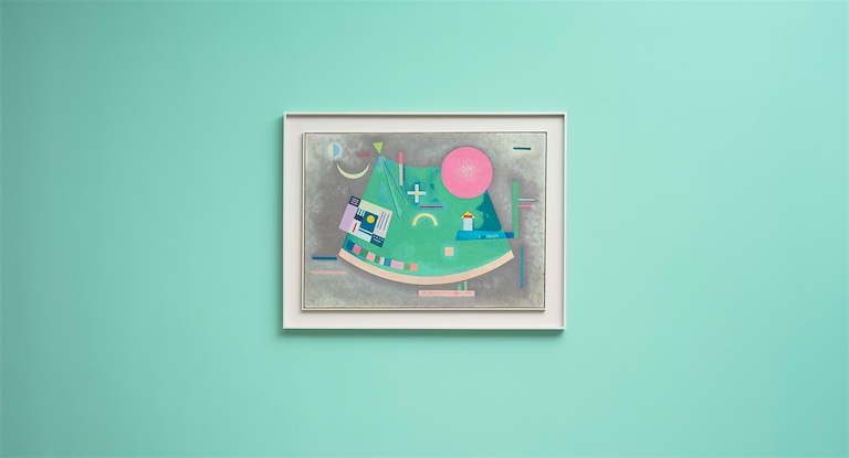 Wassily Kandinsky, Pfeil zum Kreis (Arrow toward the circle), 1930, Oil on canvas, 80 × 110 cm, Courtesy Wassily Kandinsky, Photo: Stephen White & Co, Nahmad Projects
