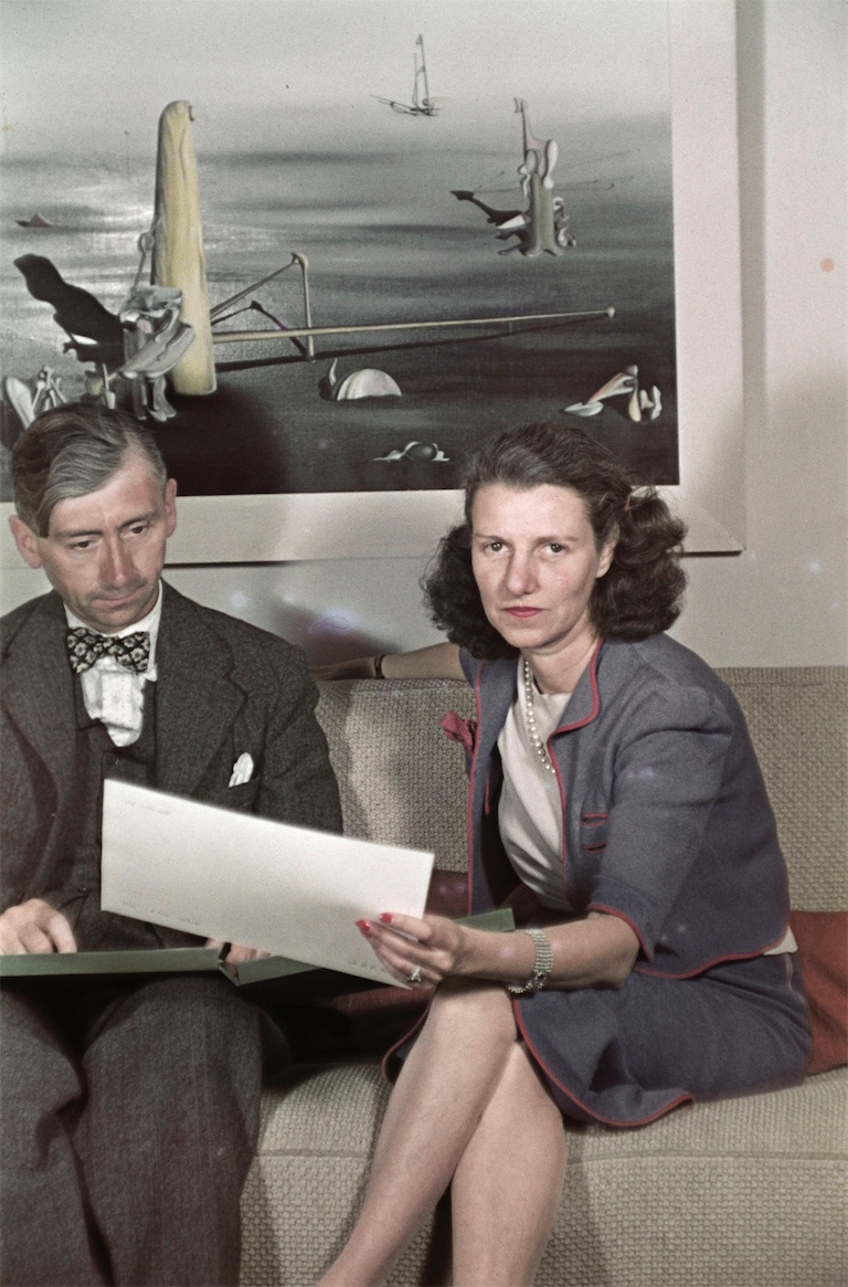 Gisèle Freund, Herbert Read and Peggy Guggenheim, 1939 (printed 1977), Dye transfer print, 46 x 35 cm, Peggy Guggenheim Collection Archives, Venice, Purchase courtesy Ikona Photo Gallery, Venice, 1988