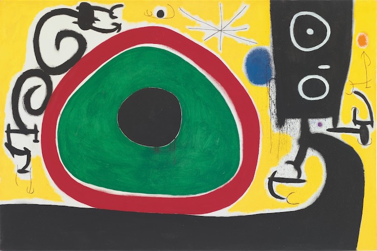 Joan Miró, Oiseaux en Fête pour le lever du Jour (Birds Making Merry for Daybreak) March 21, 1968