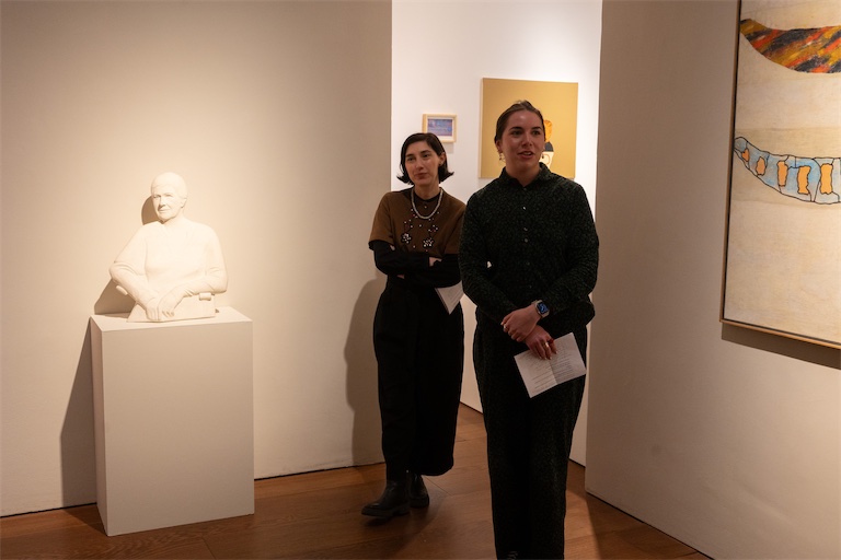 Barbara Bosi, Prints Department Manager and Mia Vaslet, Gallery Assistant at Flowers Gallery, AWITA International Women's Day on Cork Street, 11.03.2026. Photo: Dafydd Jones