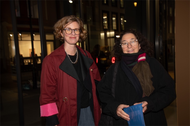 Sarah Carrington, Director at The Line and Rebecca King Lassman, Executive Director at Act IV, AWITA International Women's Day on Cork Street, 11.03.2026. Photo: Dafydd Jones